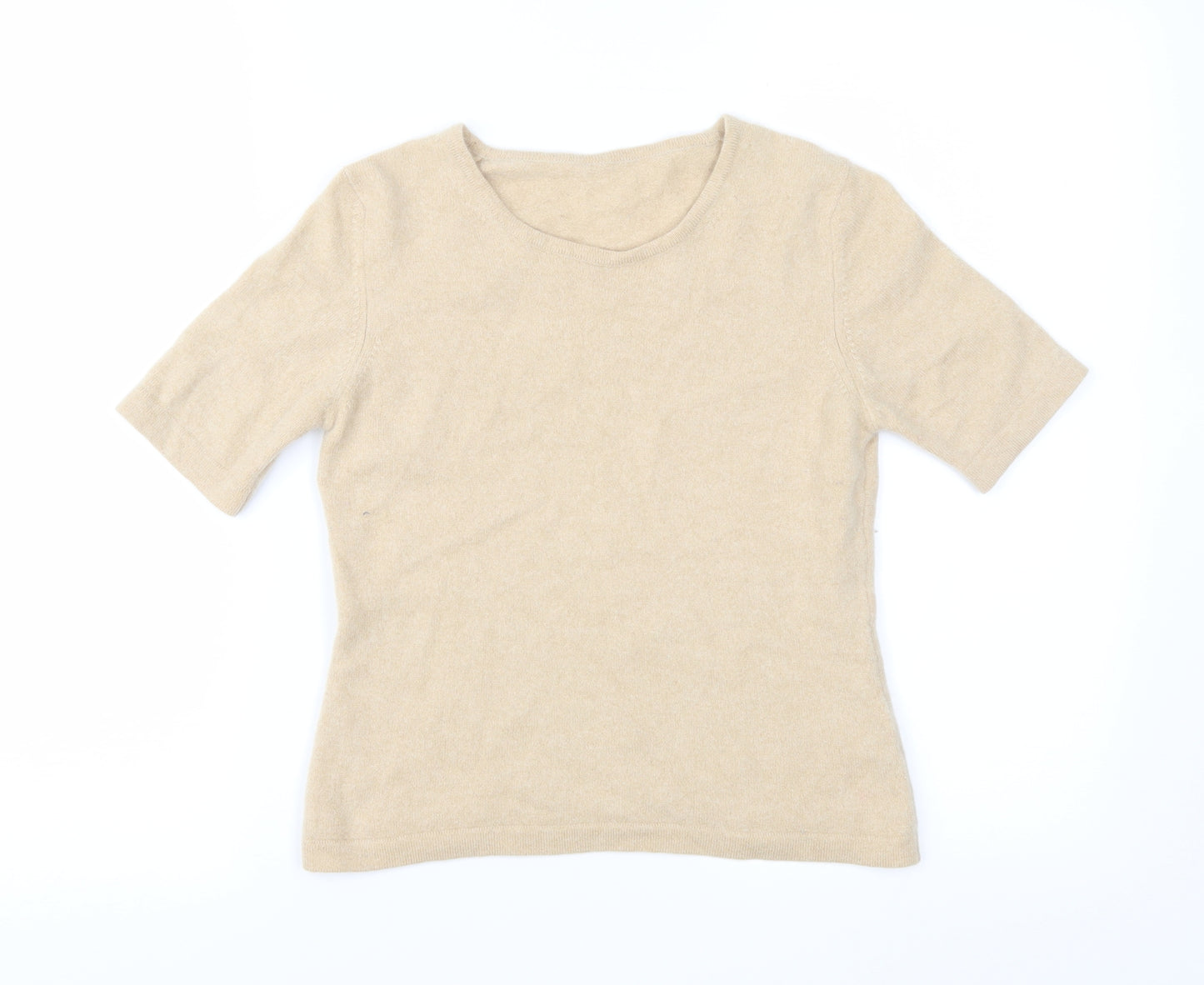 Marks and Spencer Womens Beige  Knit Pullover Jumper Size 10