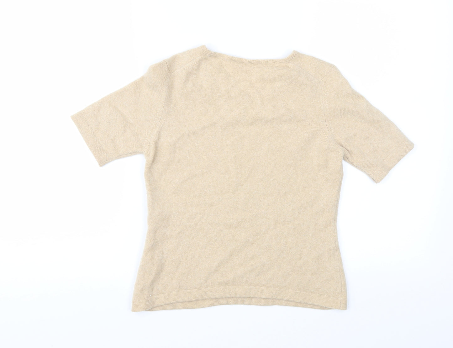 Marks and Spencer Womens Beige  Knit Pullover Jumper Size 10