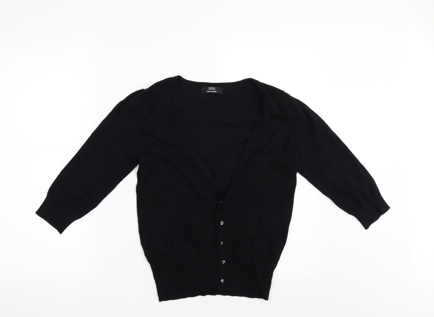 Marks and Spencer Womens Black   Cardigan Jumper Size 12