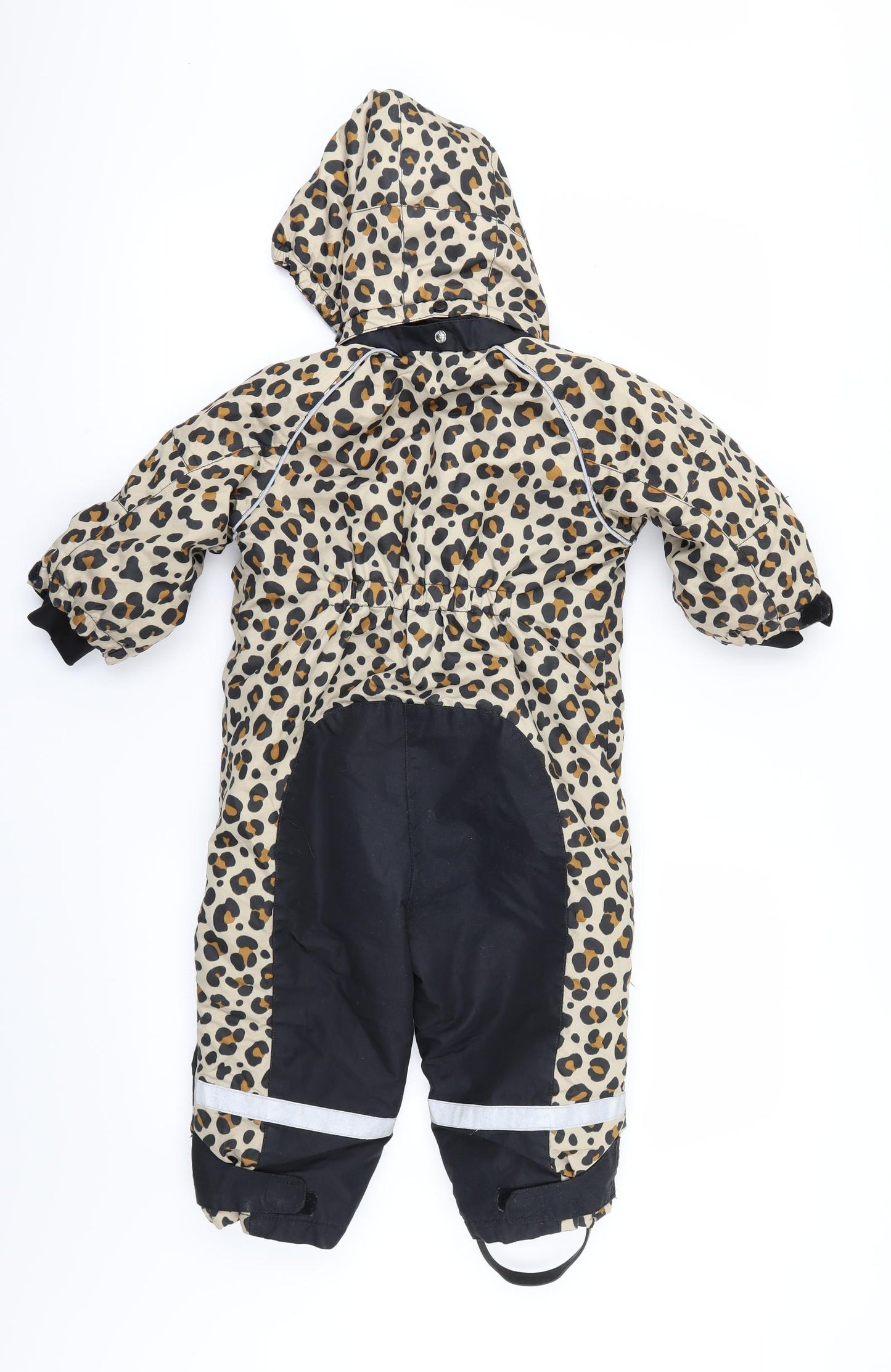 H&M Boys Beige Animal Print  Jacket Snowsuit Size 12-18 Months
