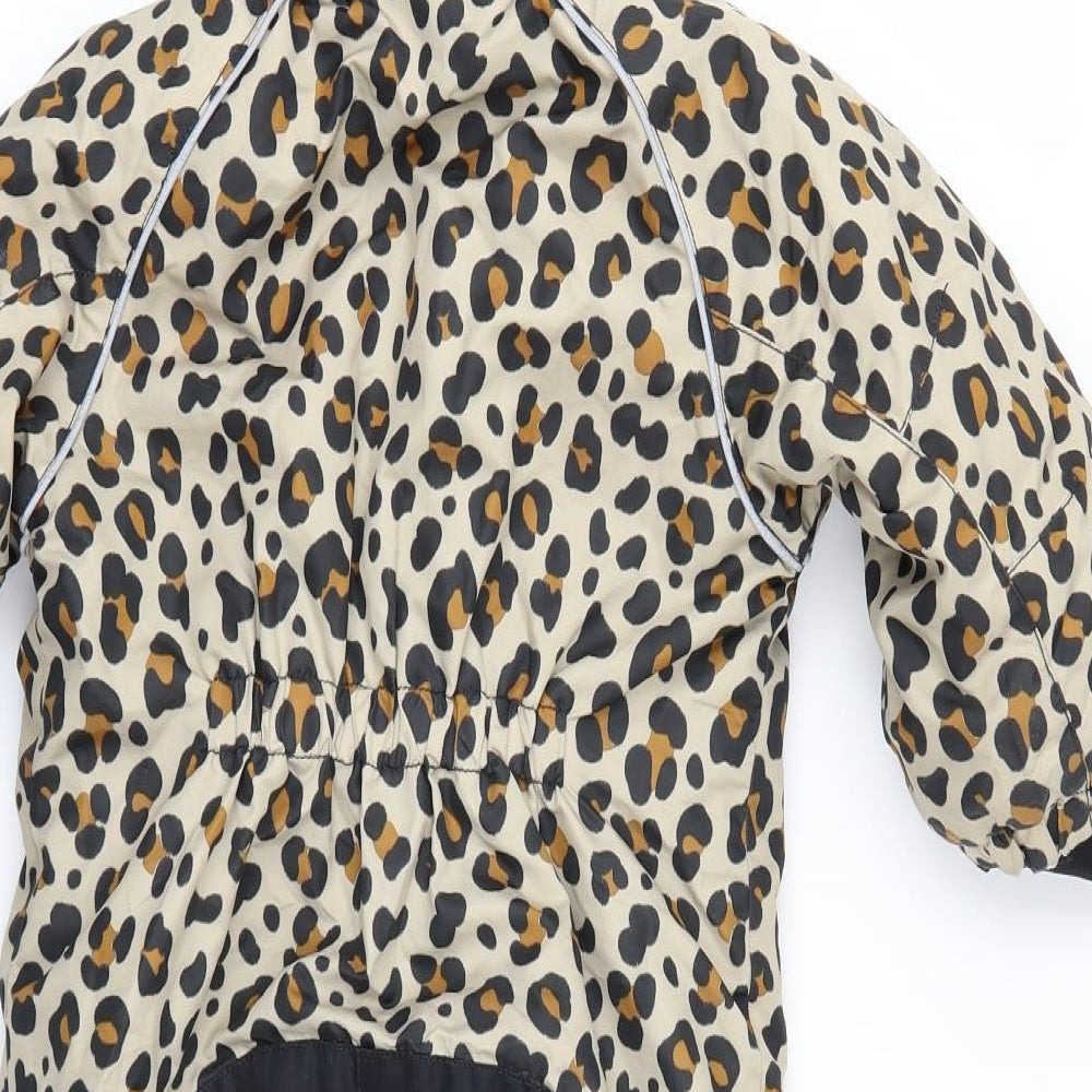 H&M Boys Beige Animal Print  Jacket Snowsuit Size 12-18 Months