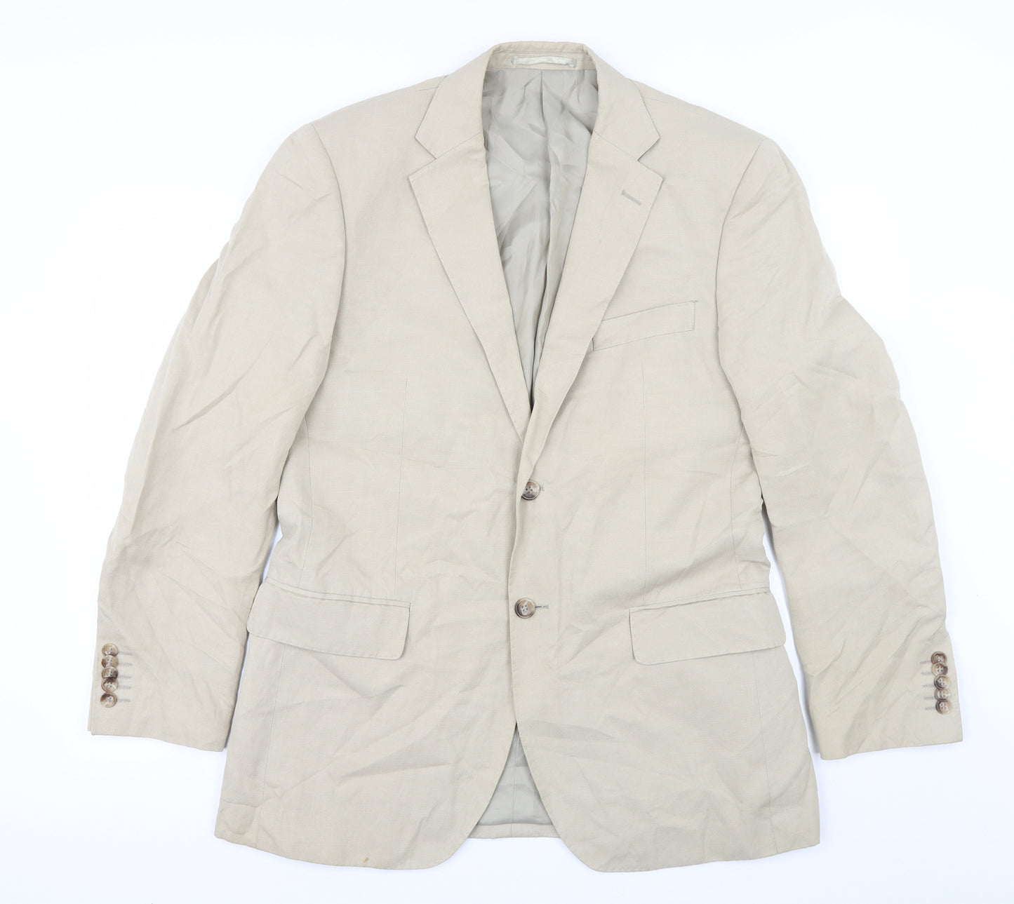 Marks and Spencer Mens Beige   Jacket Suit Jacket Size 40