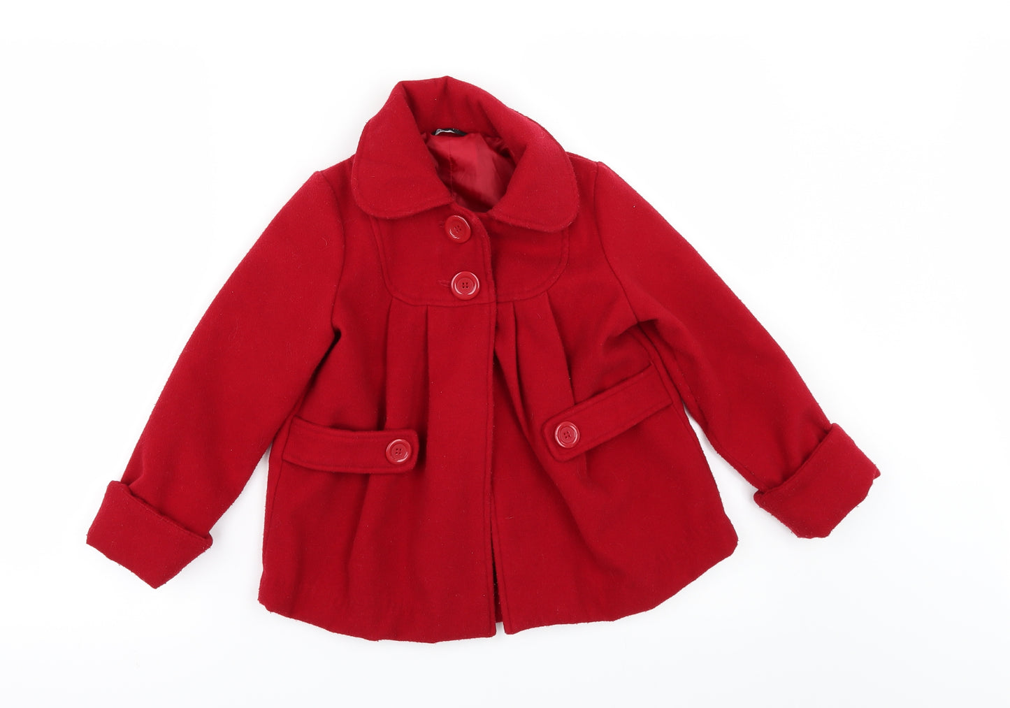 George Girls Red   Jacket Coatigan Size 4-5 Years
