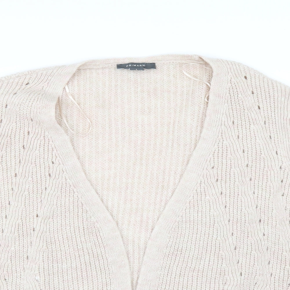 Primark Womens Beige   Cardigan Jumper Size L