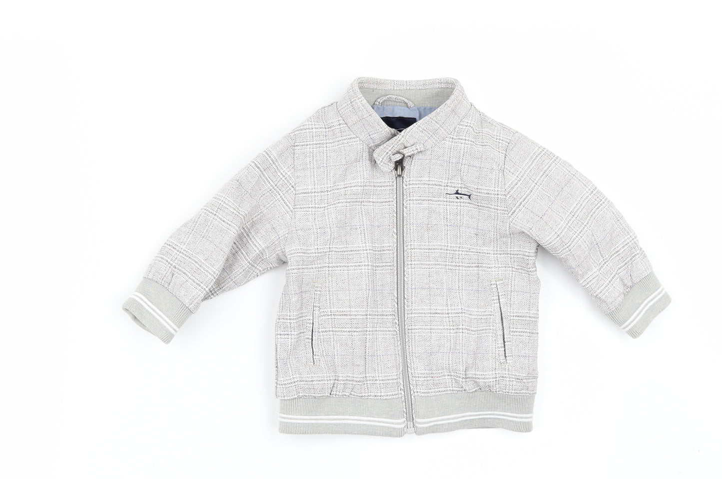 NEXT Boys Grey Check  Jacket  Size 6-9 Months