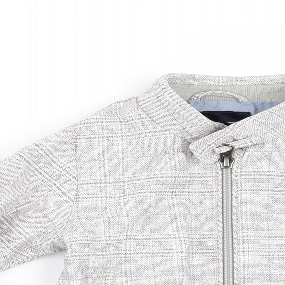 NEXT Boys Grey Check  Jacket  Size 6-9 Months