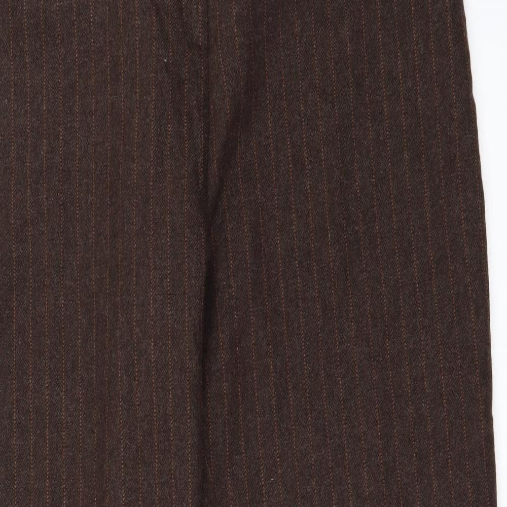 toxic Womens Brown Striped  Trousers  Size 16 L31 in