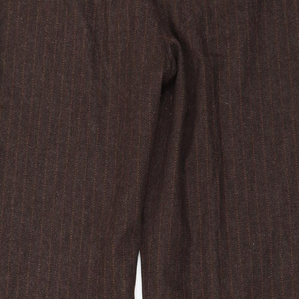 toxic Womens Brown Striped  Trousers  Size 16 L31 in