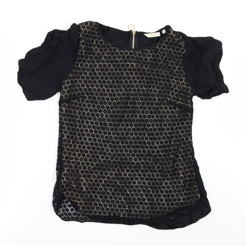 wishbone Womens Black   Tunic Blouse Size 10