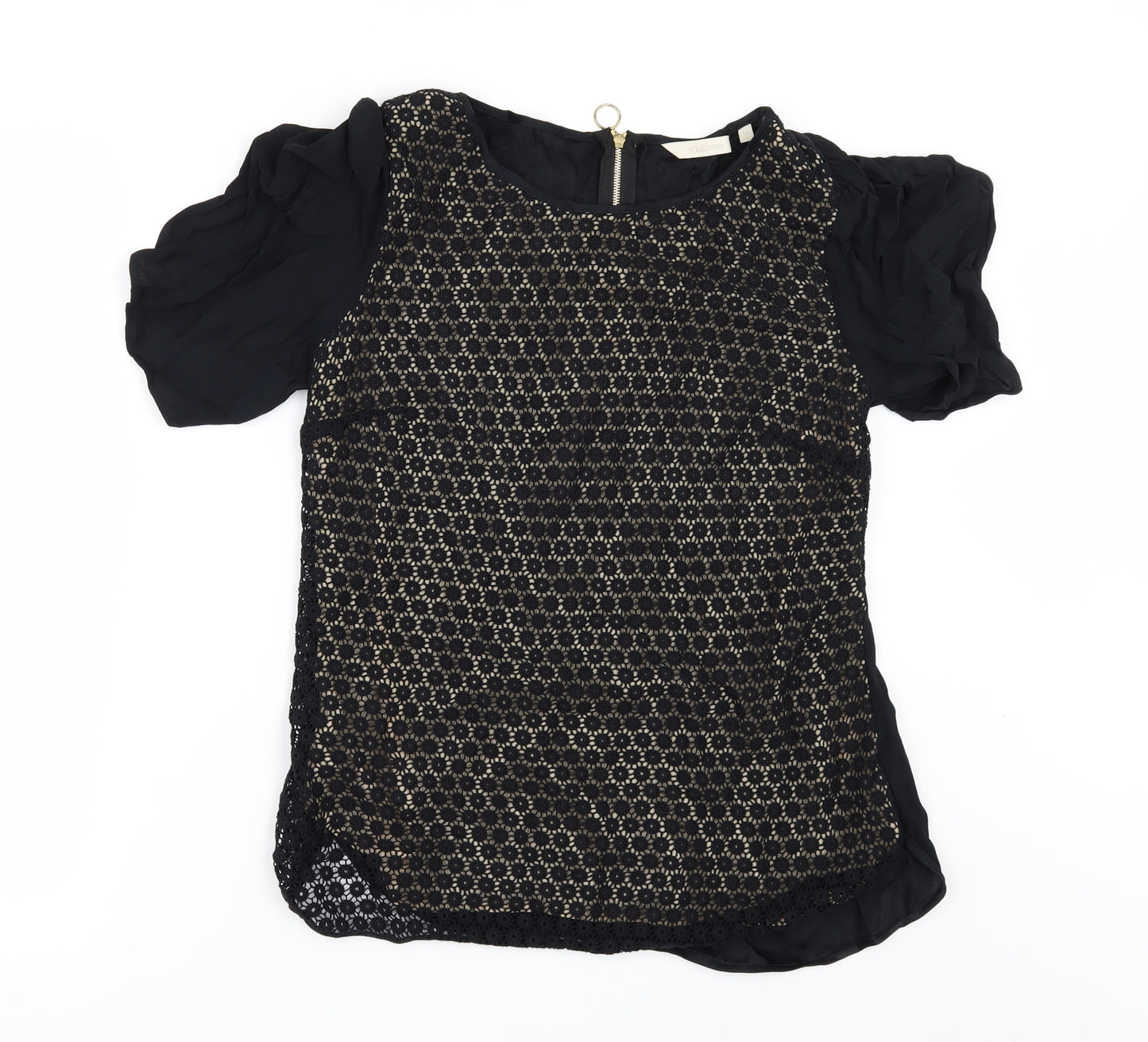 wishbone Womens Black   Tunic Blouse Size 10