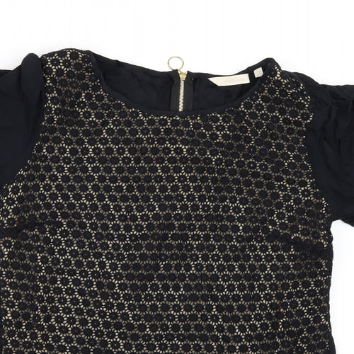 wishbone Womens Black   Tunic Blouse Size 10
