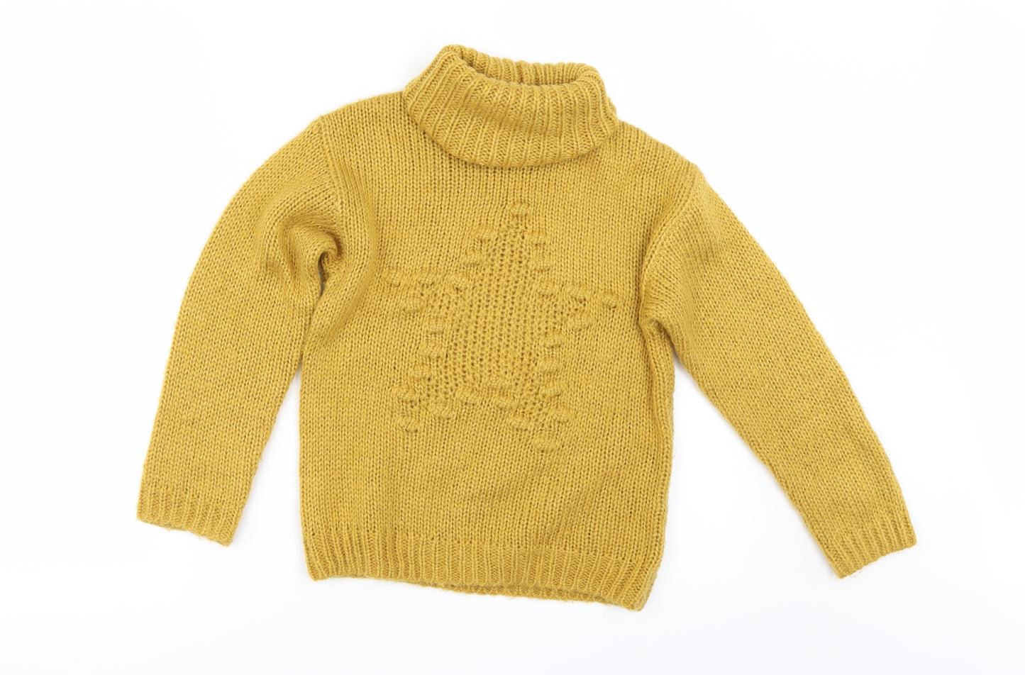 F&F Girls Yellow   Pullover Jumper Size 8-9 Years