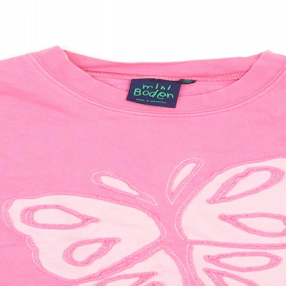 Mini Boden Girls Pink   Pullover Sweatshirt Size 7-8 Years