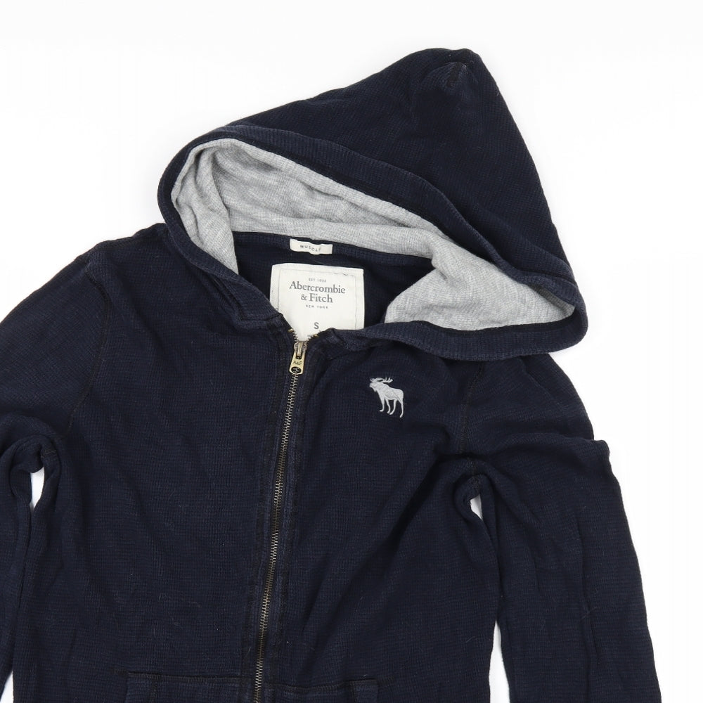 Abercrombie & Fitch Mens Blue   Full Zip Hoodie Size S