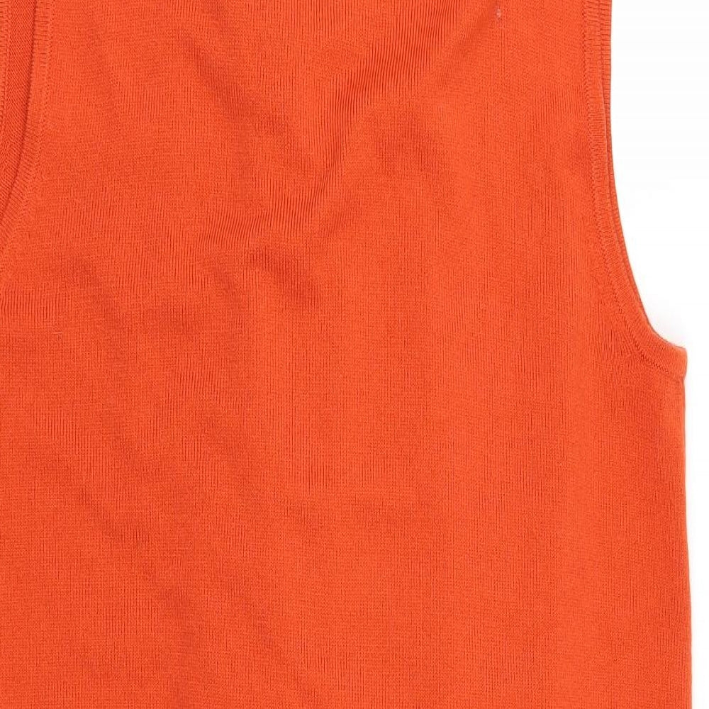 Matalan Womens Orange   Cardigan Jumper Size 18  - Waist coat