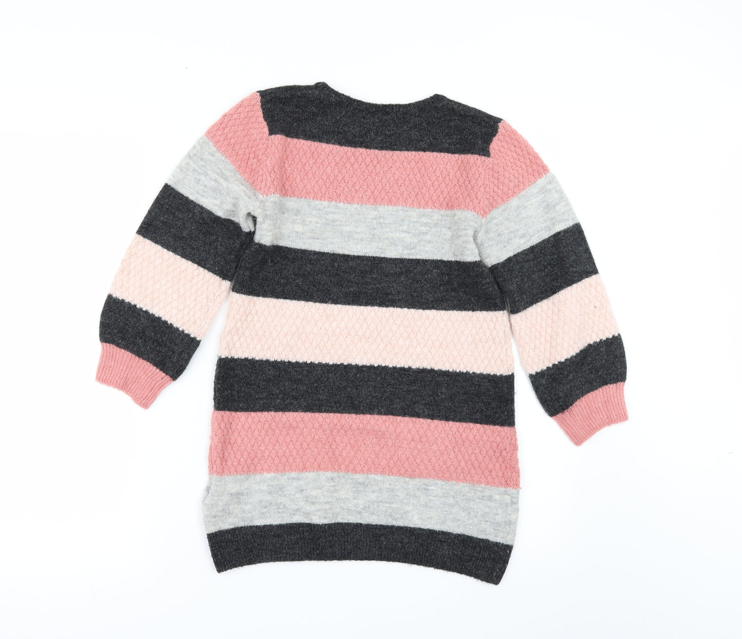 H&M Girls Multicoloured Striped  Pullover Jumper Size 7-8 Years