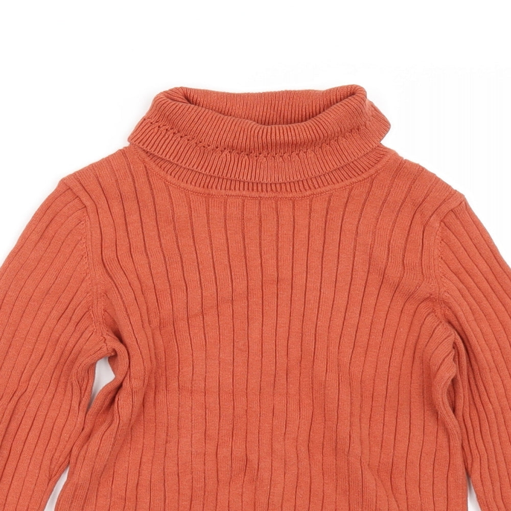 George Girls Orange   Pullover Jumper Size 7-8 Years