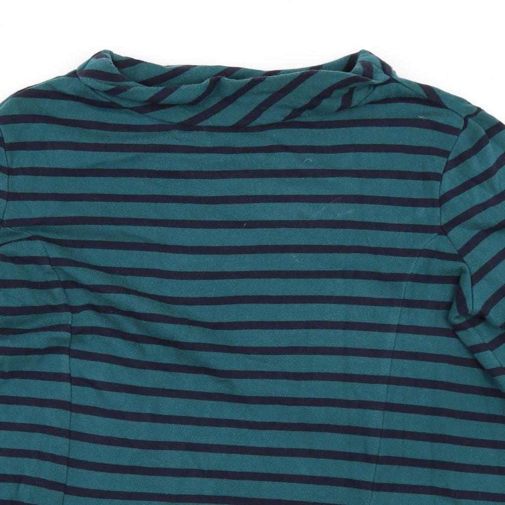 Seasalt Womens Green Striped  Pullover Sweatshirt Size 12