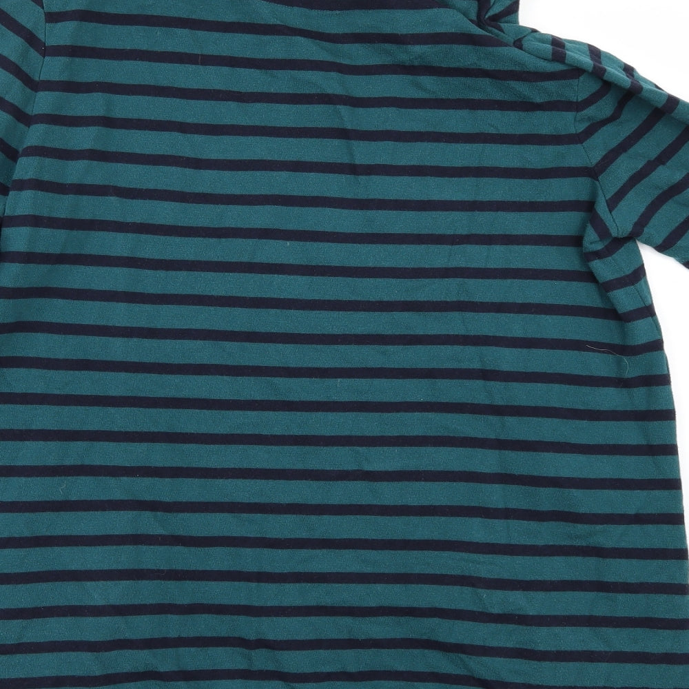 Seasalt Womens Green Striped  Pullover Sweatshirt Size 12