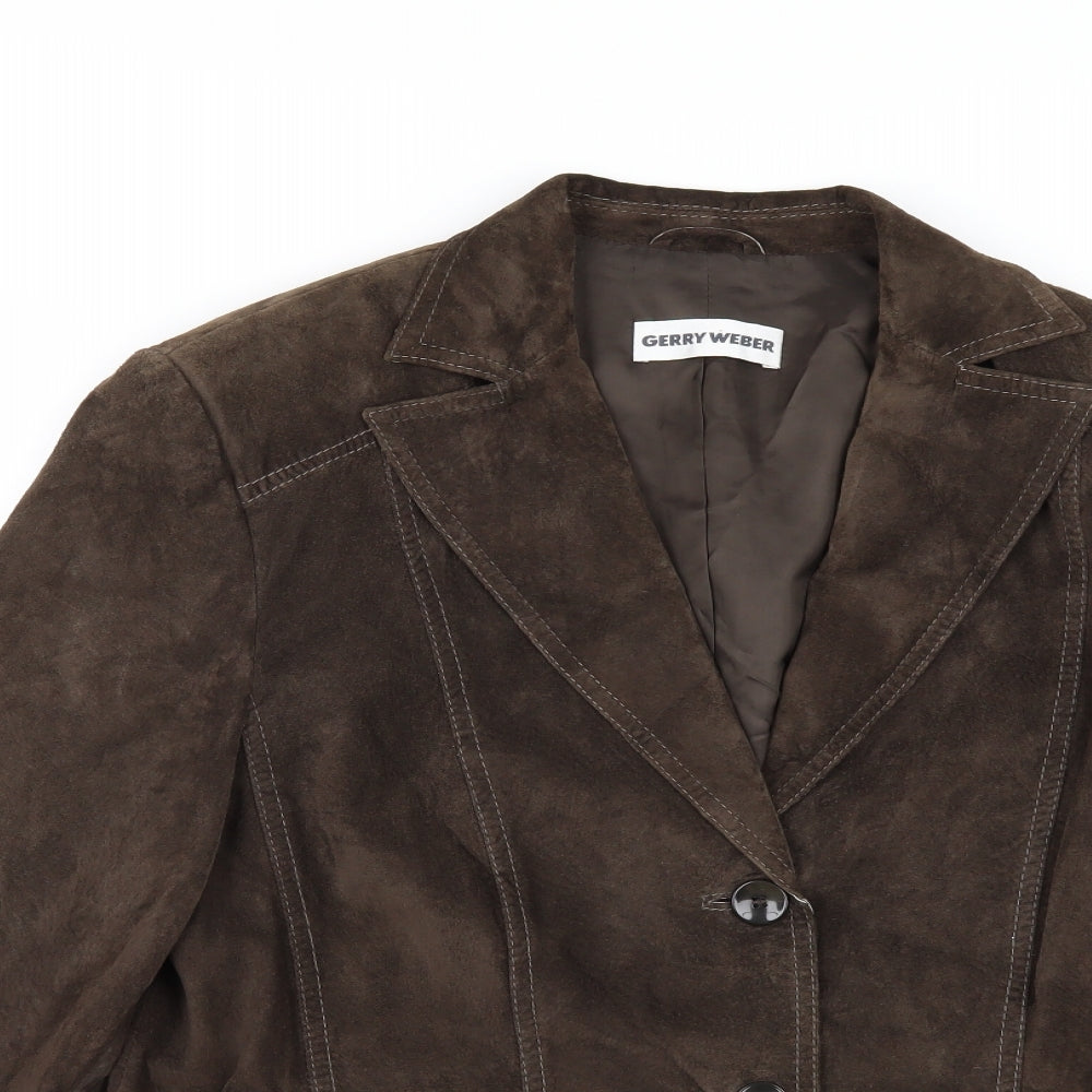 Gerry Weber Womens Brown   Jacket  Size 10  - suede