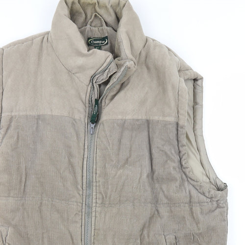 Champion Mens Beige  Corduroy Gilet Jacket Size XL  - Bodywarmer