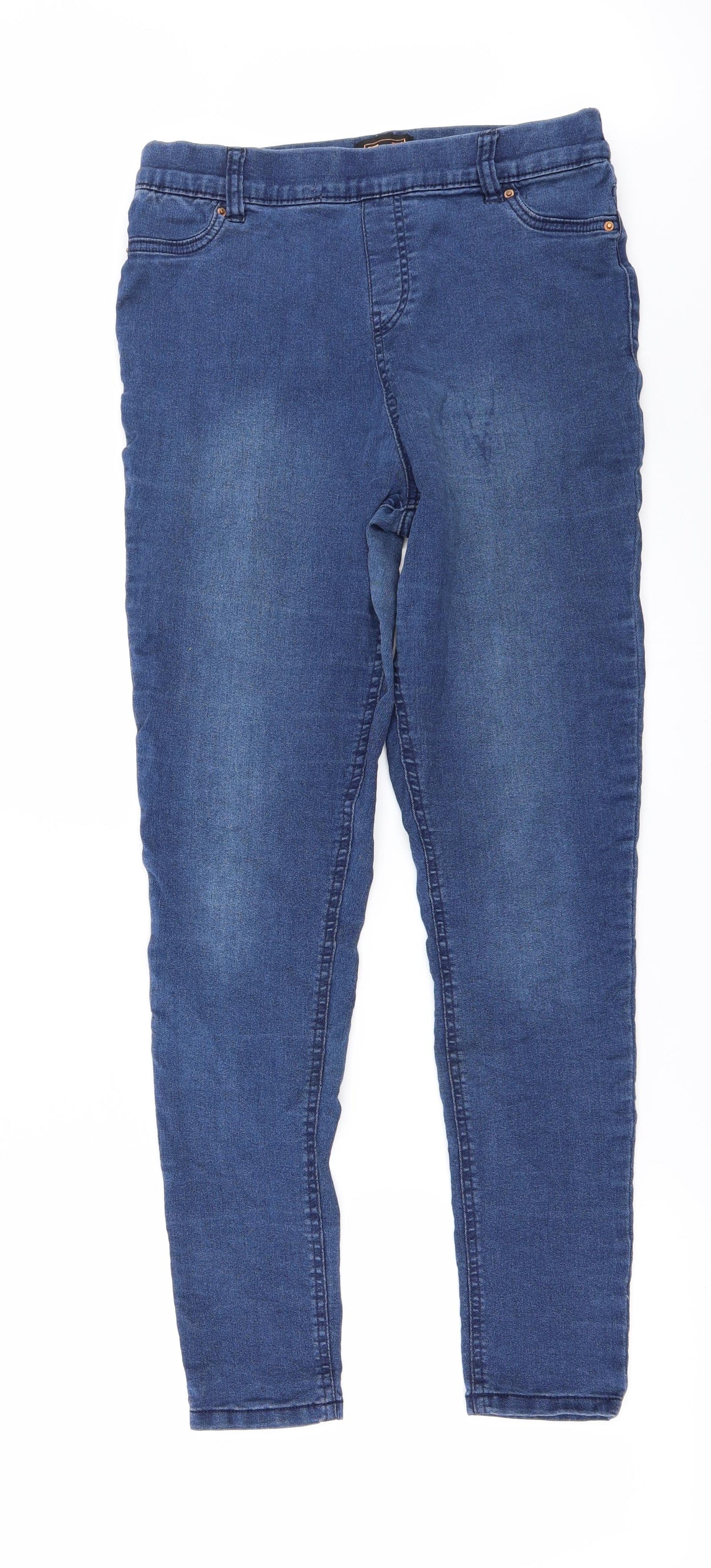 F&F Womens Blue  Denim Jegging Jeans Size 14 L28 in