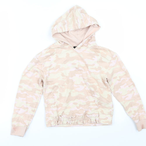 George Girls Beige Camouflage  Pullover Hoodie Size 6-7 Years