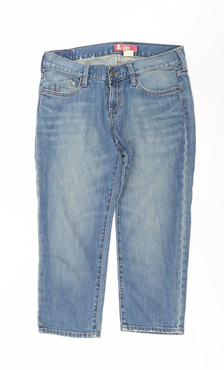 SQIN Womens Blue Denim Cropped Jeans Size 29 in L21 in