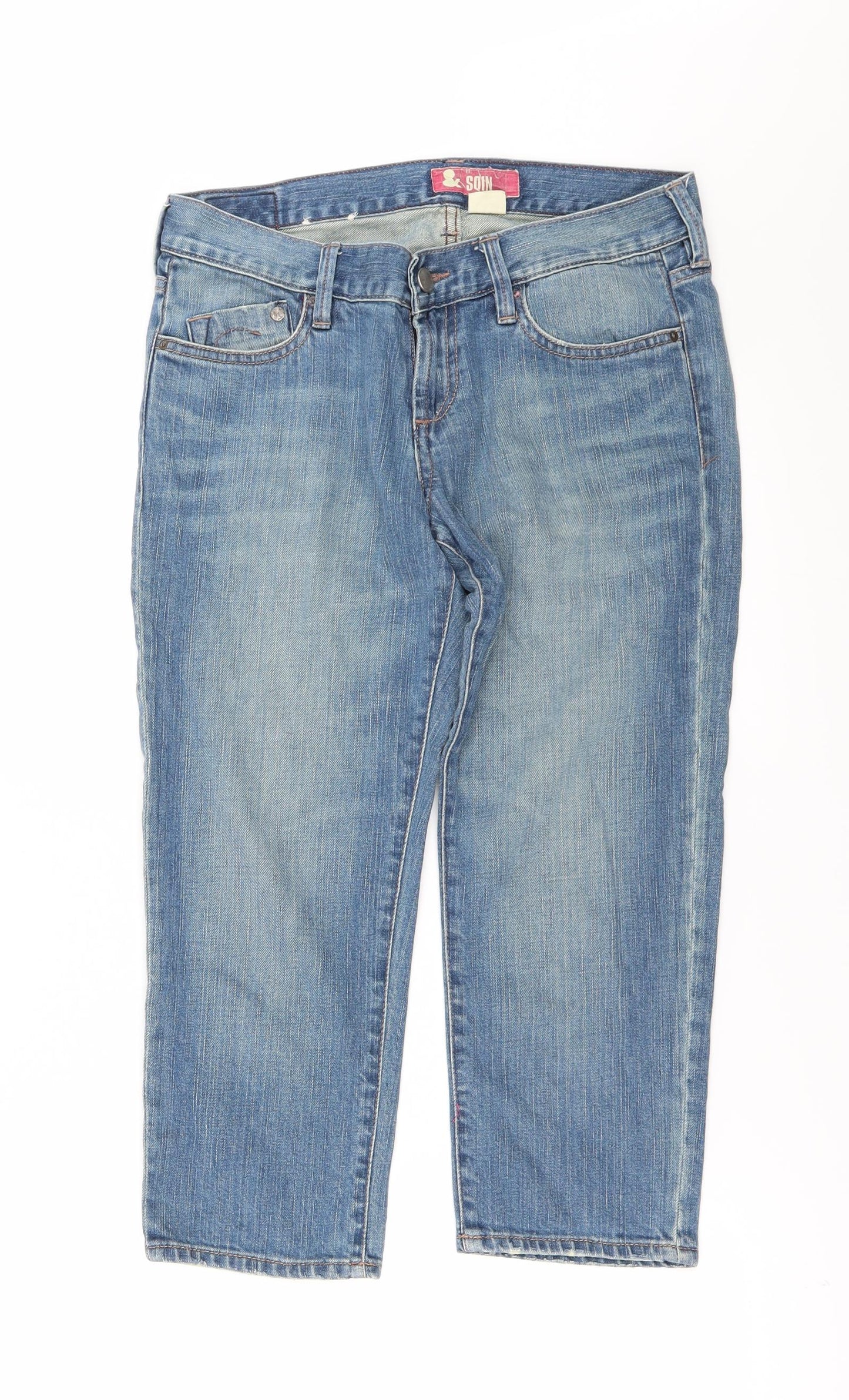 SQIN Womens Blue  Denim Cropped Jeans Size 29 in L21 in