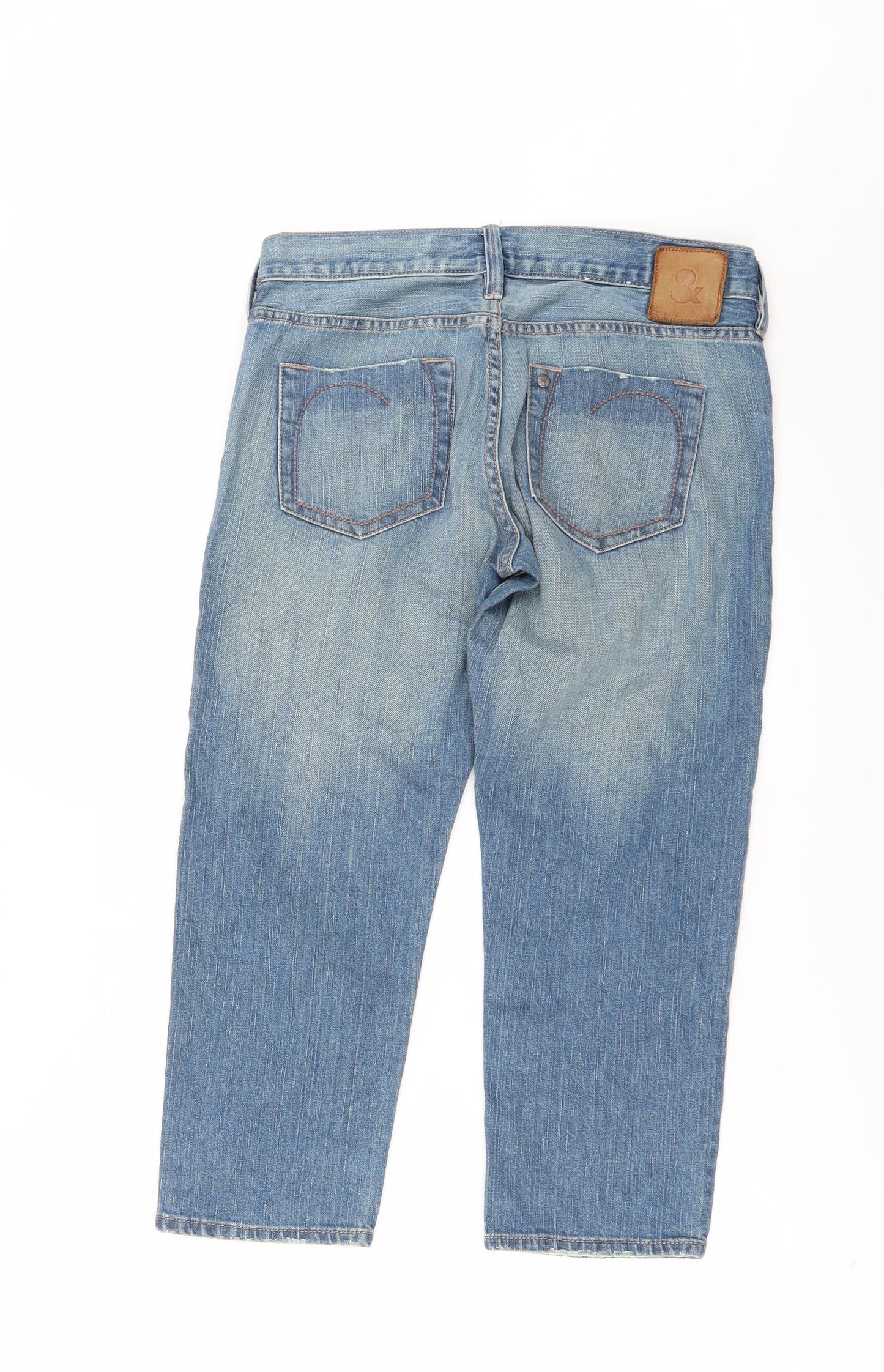 SQIN Womens Blue  Denim Cropped Jeans Size 29 in L21 in