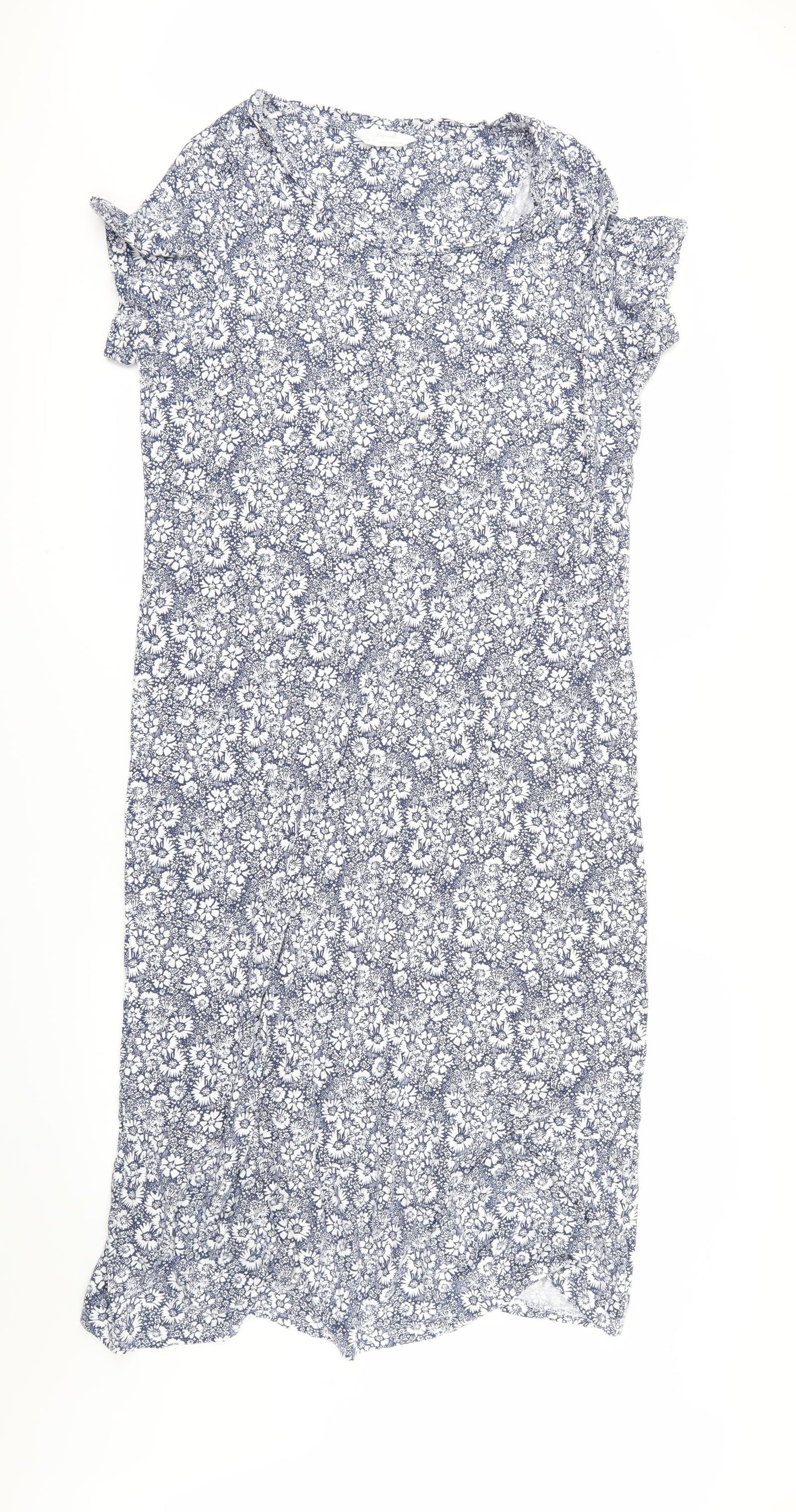 Marks and Spencer Womens Blue Floral  Top Gown Size 16