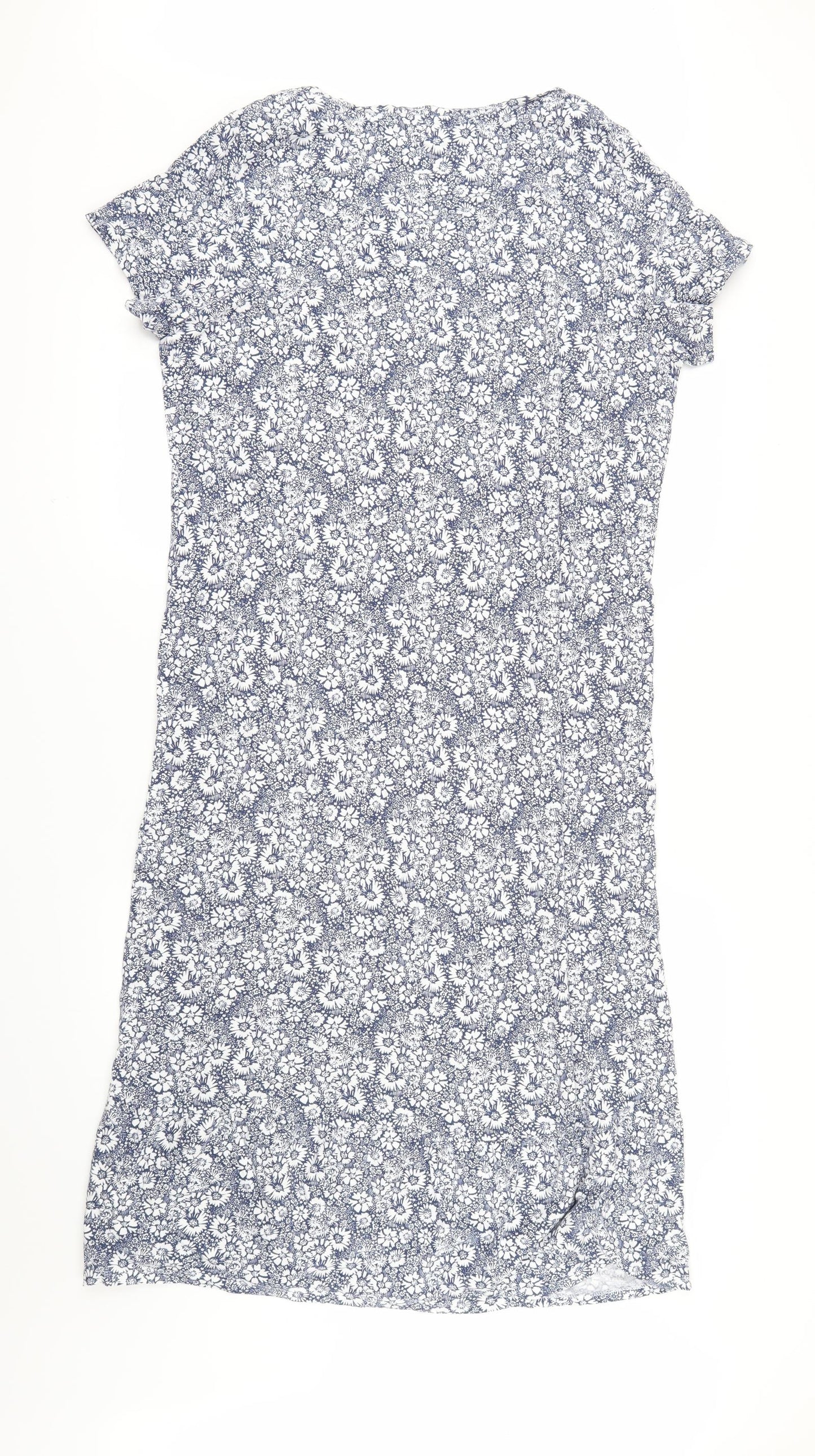 Marks and Spencer Womens Blue Floral  Top Gown Size 16