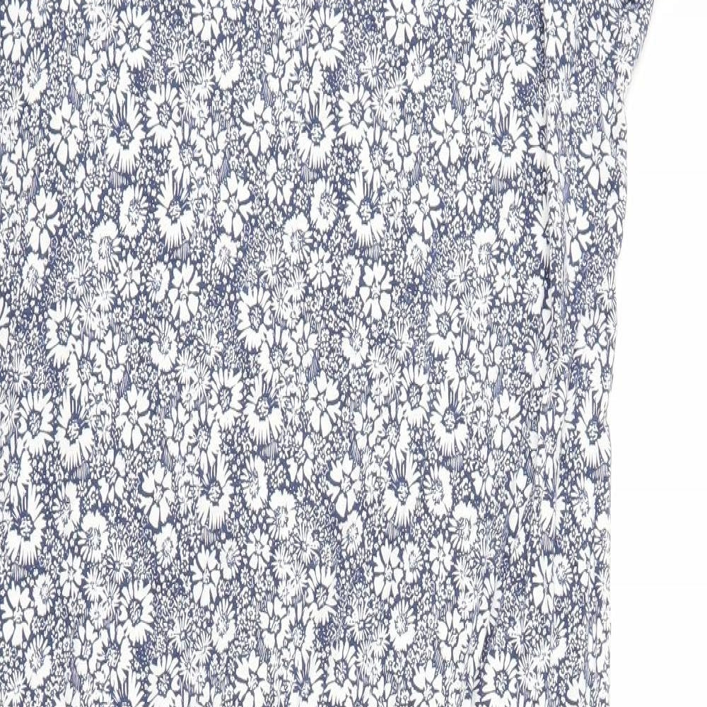 Marks and Spencer Womens Blue Floral  Top Gown Size 16