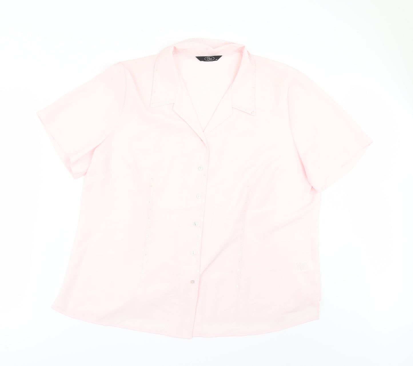 BM Womens Pink   Tunic Button-Up Size 20