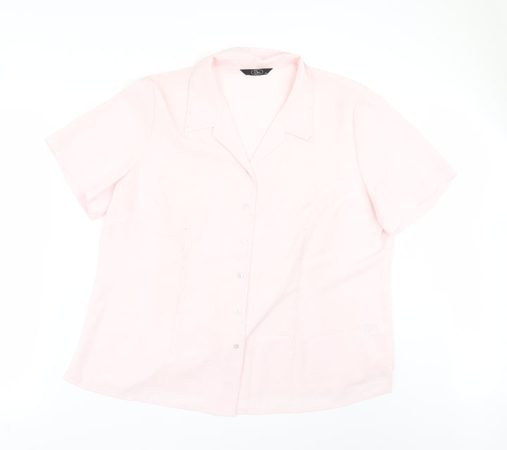 BM Womens Pink   Tunic Button-Up Size 20