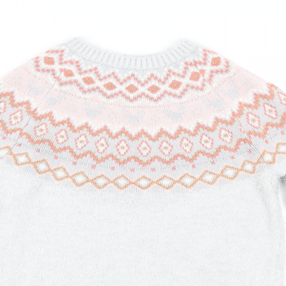 Nutmeg Womens Grey   Pullover Jumper Size 10  - fluffy