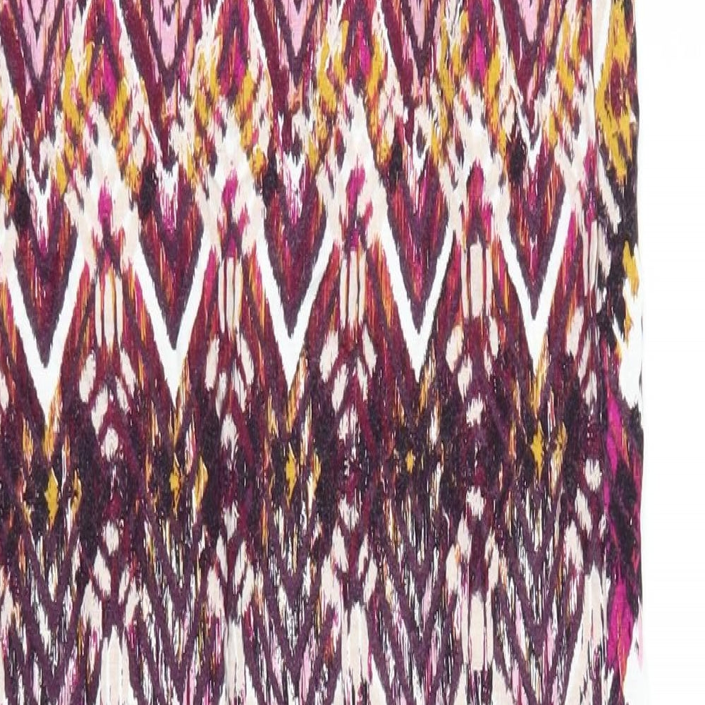 New Look Womens Multicoloured Geometric  Maxi Skirt Size 8