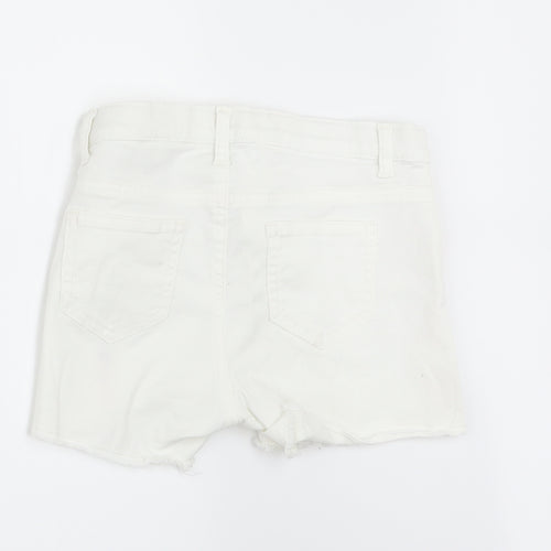 H&M Girls White   Hot Pants Shorts Size 10 Years