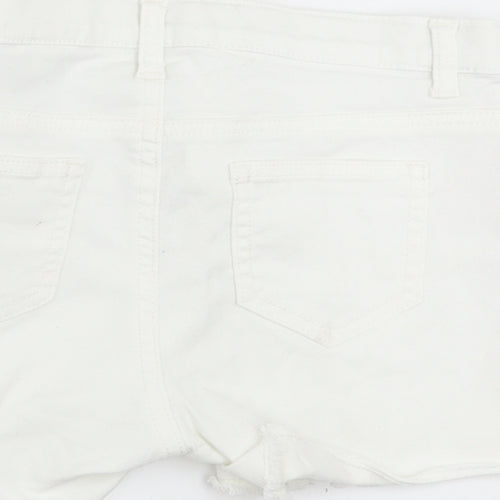 H&M Girls White   Hot Pants Shorts Size 10 Years