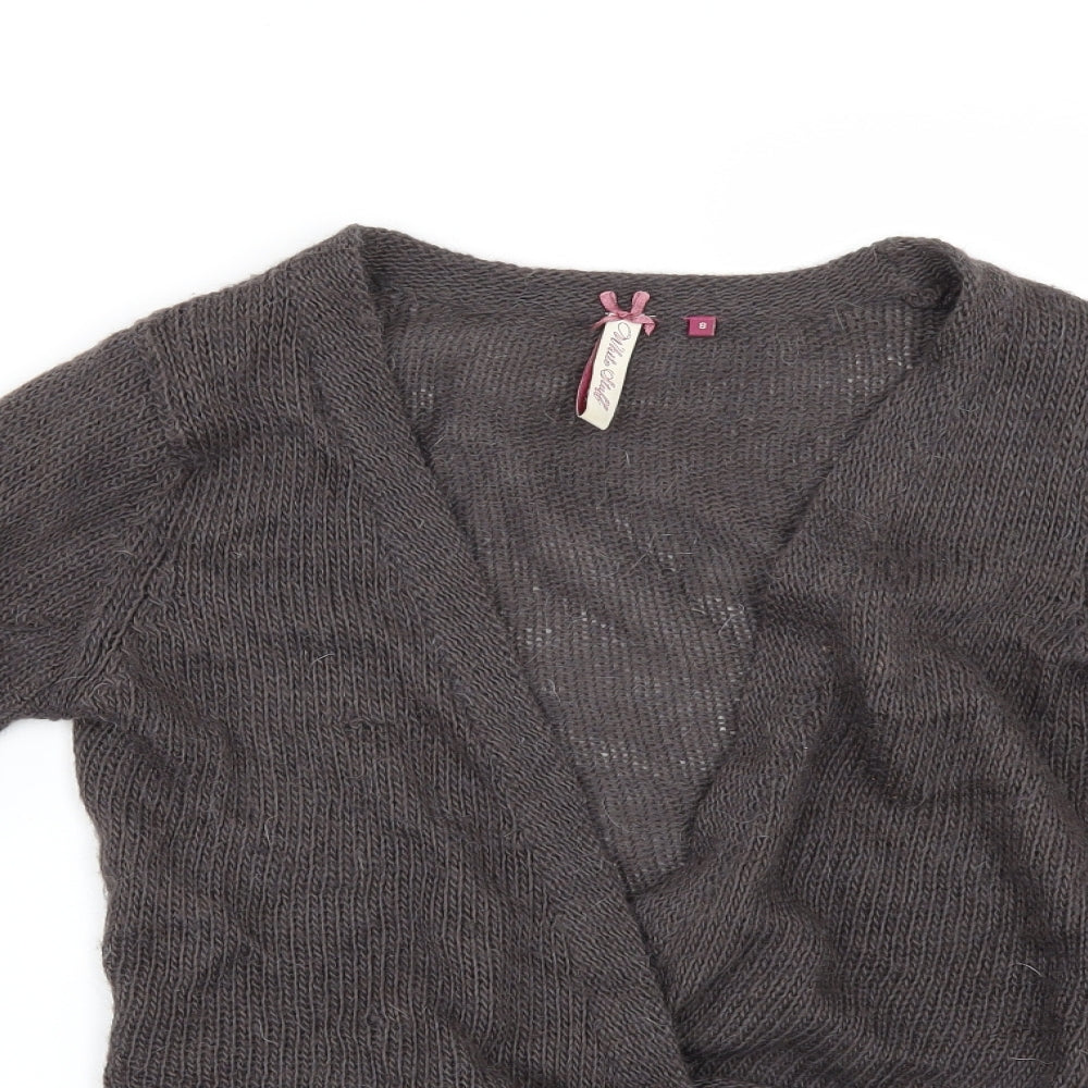 White Stuff Womens Beige   Cardigan Jumper Size 8  - Tie front