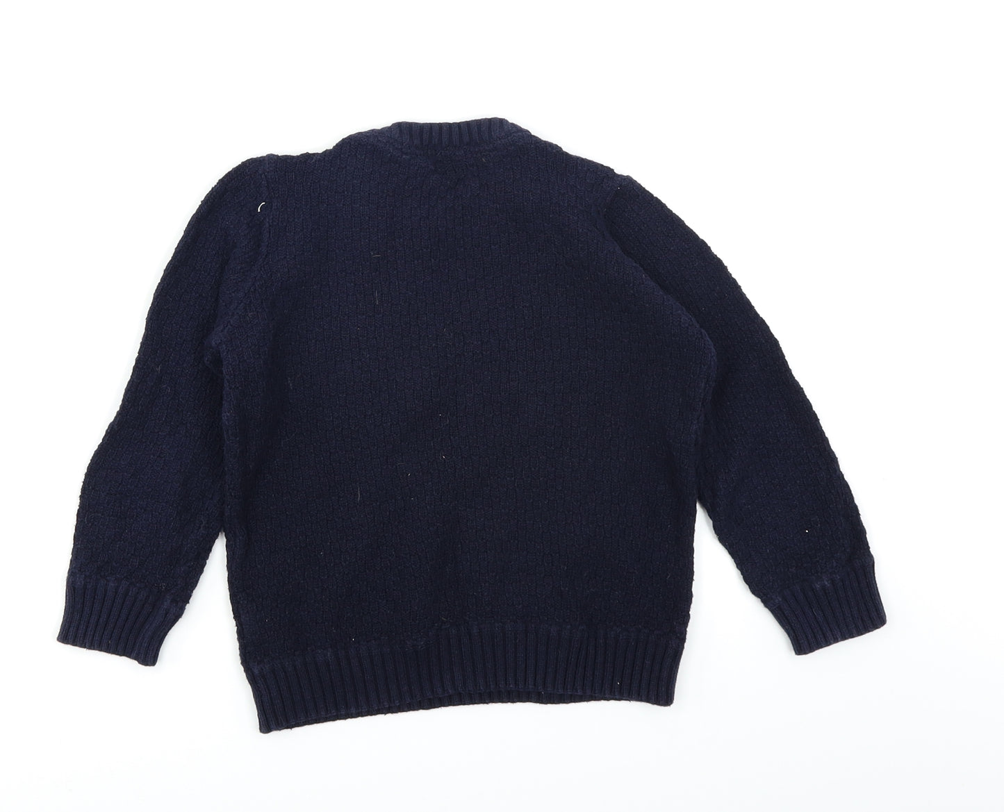 F&F Boys Blue  Knit Pullover Jumper Size 4-5 Years