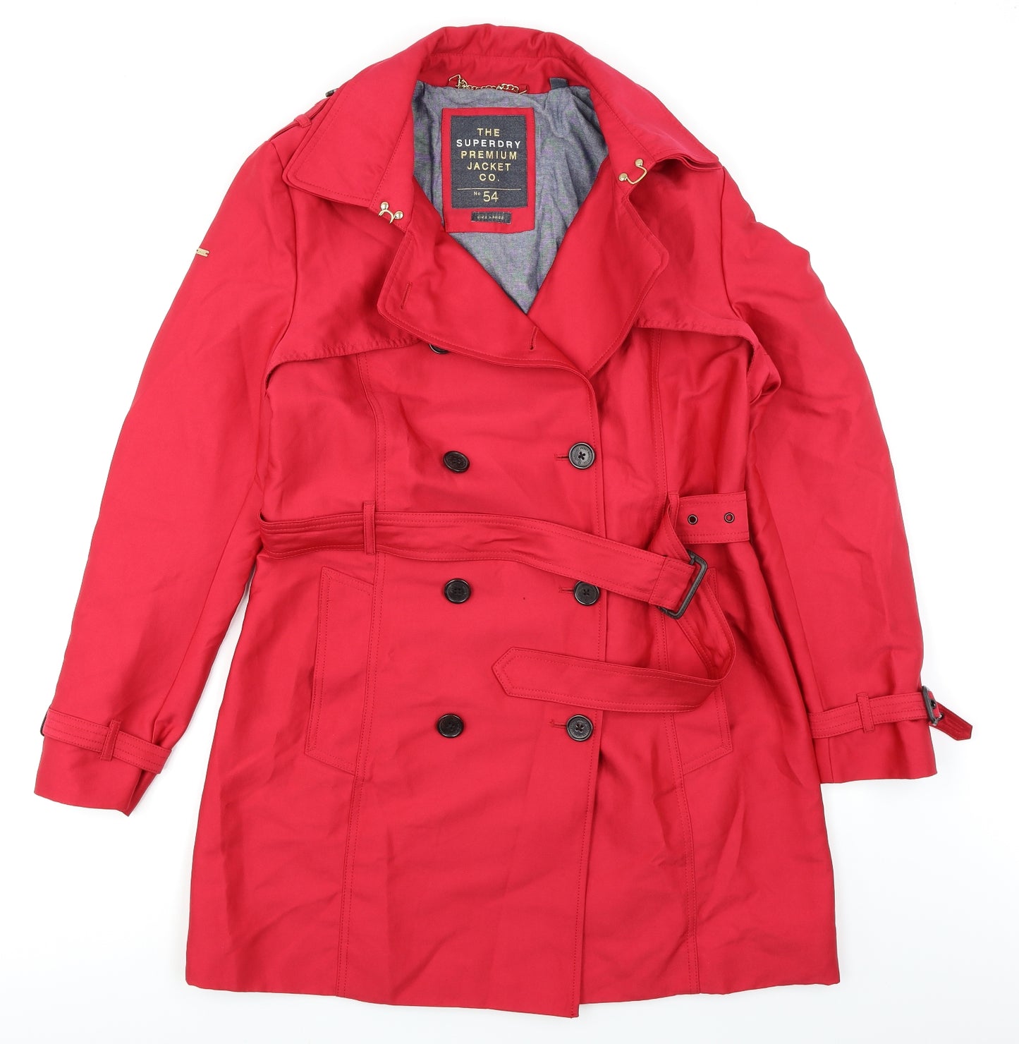 Superdry Womens Pink   Overcoat Coat Size 14