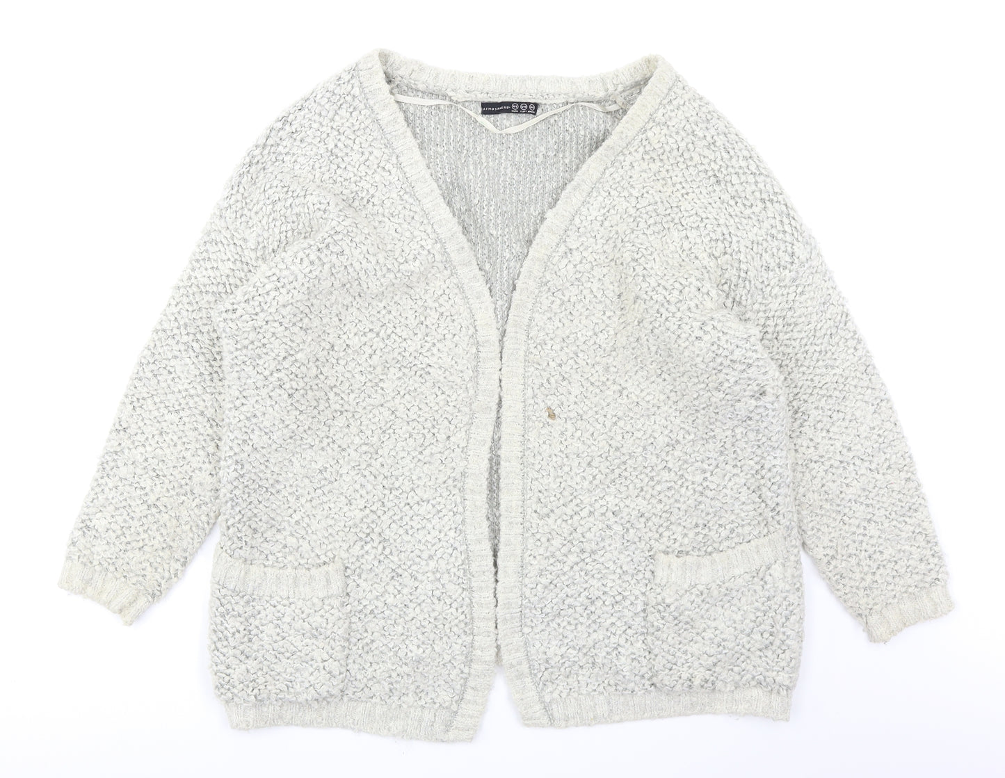 Atmosphere Womens Grey  Knit Cardigan Jumper Size M