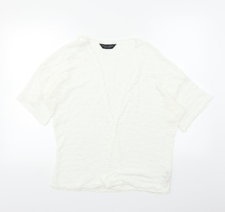 Dorothy Perkins Womens White Cardigan Jumper Size M