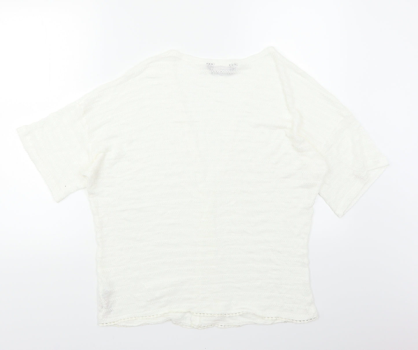 Dorothy Perkins Womens White   Cardigan Jumper Size M