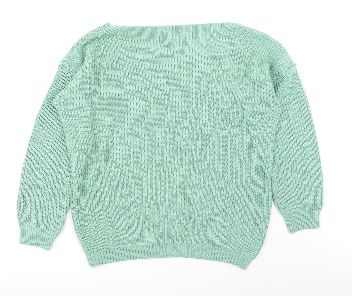 Boohoo Womens Blue  Knit Pullover Jumper Size 16