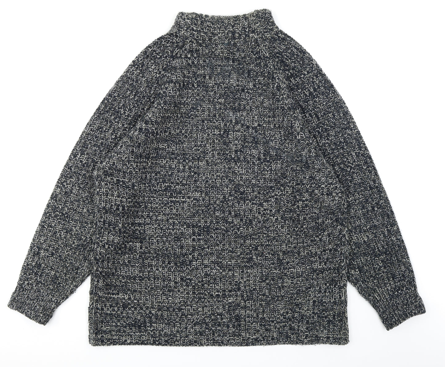 Manville Mens Black  Knit Pullover Jumper Size L