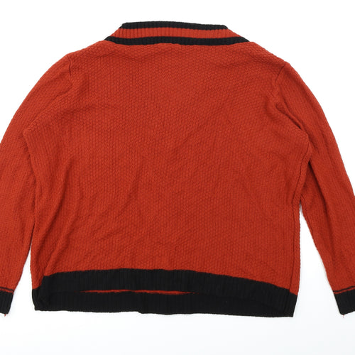 Boohoo Womens Orange   Pullover Jumper Size 18