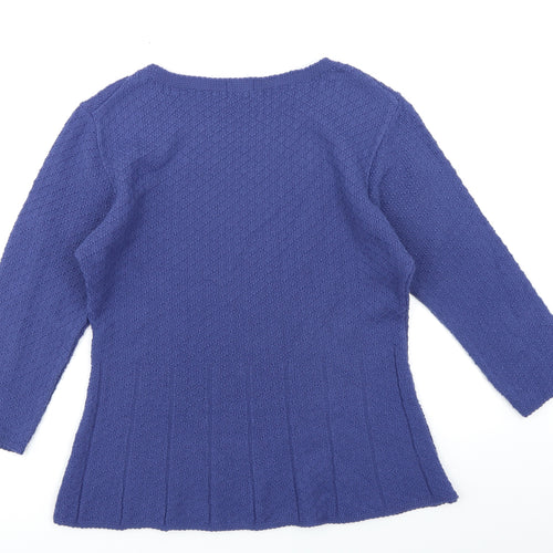 Ivy Womens Blue  Knit Basic T-Shirt Size M