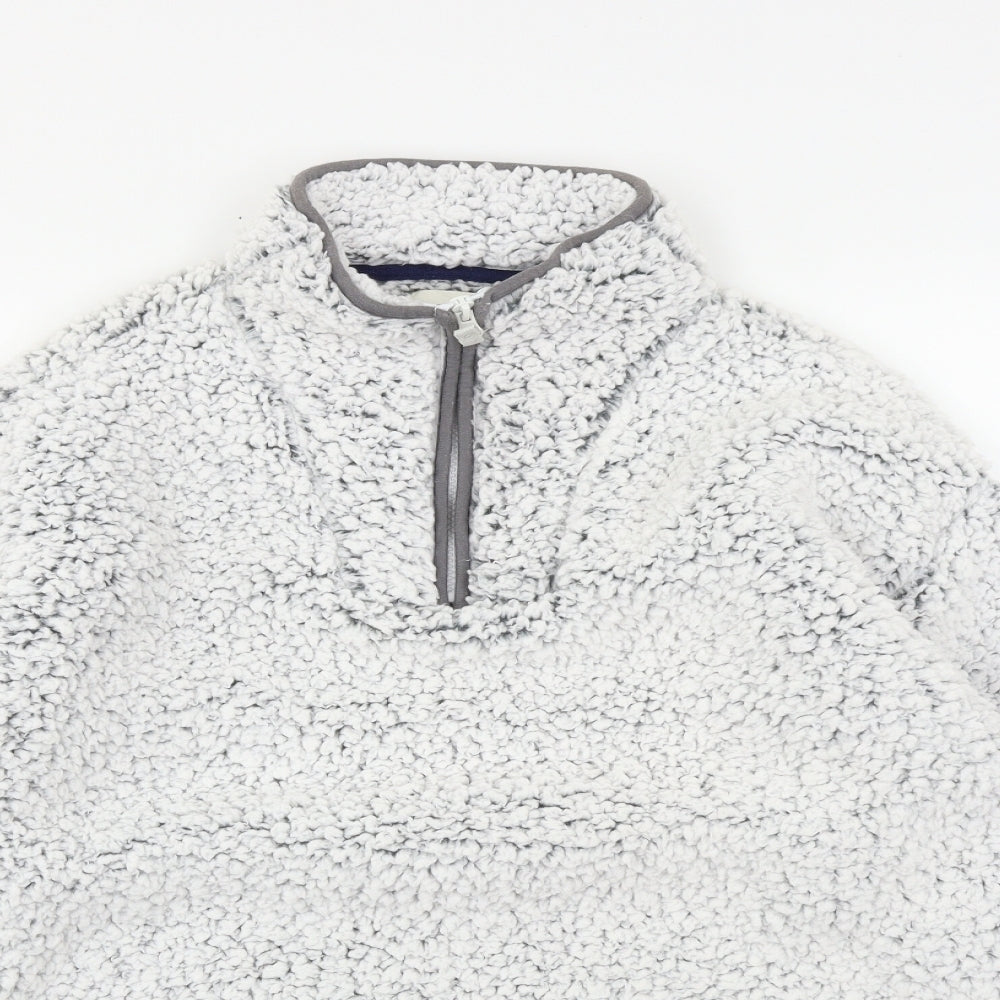 NEXT Womens Grey Solid Fleece Top Pyjama Top Size XL